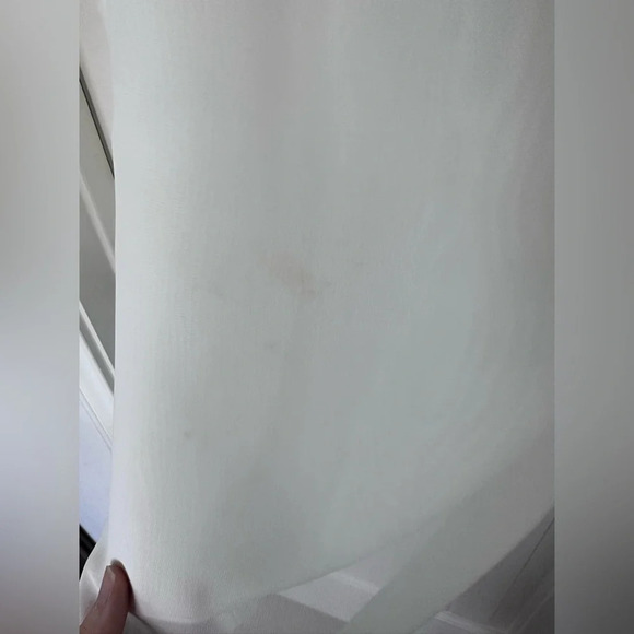 BCBG Generation White Embroidered Chiffon Mini Dress with Open Back Size M - Picture 6 of 16